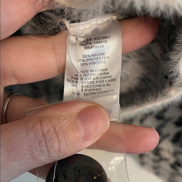 Kut From The Kloth Aaliyah Double Breasted Houndstooth Jacket‎ Large Stretch - Picture 9 of 13